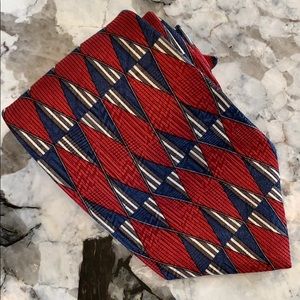 J.Z. Richards tie all silk USA red blue gray